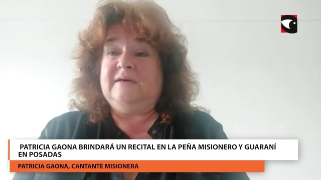 Posadas Patricia Gaona brindará un recital en la Peña Misionero y Guaraní con todo el repertorio de la música litoraleña