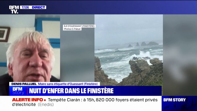 Tempête Ciarán: Un hangar a été complètement pulvérisé , témoigne Denis Palluel, maire sans étiquette d’Ouessant (Finistère)