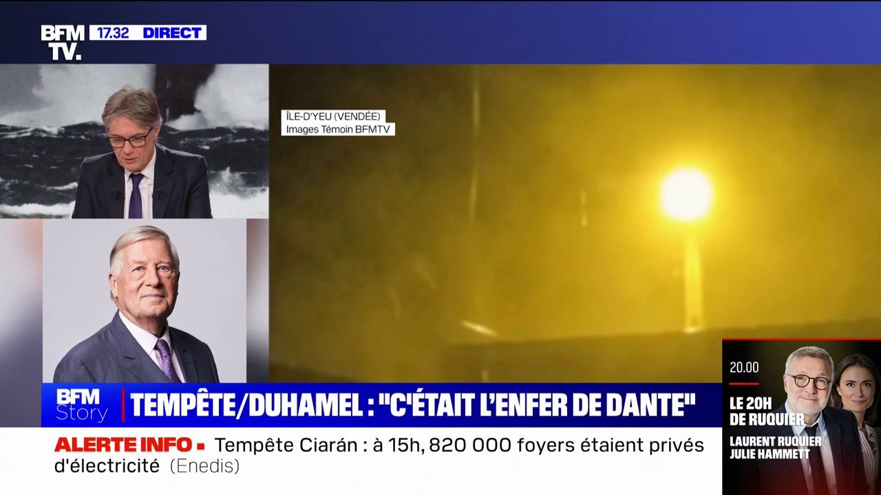Tempête Ciarán: "J'ai connu beaucoup de tempêtes sur l’île d'Yeu puisque j'y viens depuis une soixantaine d'années, mais à ce point aucune", raconte Alain Duhamel