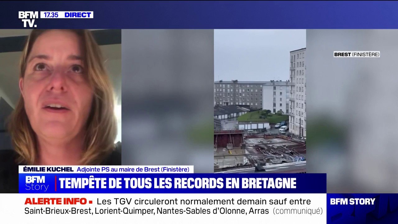 Tempête Ciarán: "La ville de Brest, qui est pourtant habituée aux tempêtes, a été fortement touchée par les arbres et les toitures qui sont tombés", témoigne Émilie Kuchel, adjointe au maire de la commune