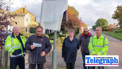 New speed indicator device (SID) installed in Orlingbury Road, Little Harrowden