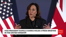 Kamala Harris Holds Press Briefing In The United Kingdom Where She Is Asked About AI And The Conflict Between Israel And Hamas