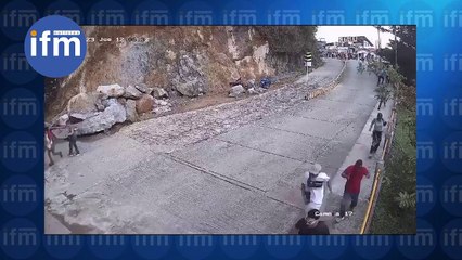 Derrumbe en la Piedra del Peñol