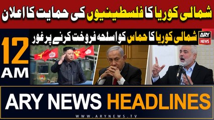 ARY News 12 AM Headlines 3rd November 2023 | North Korea With Palestine | Prime Time Headlines