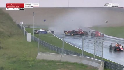 Formula Regional European Championship 2023 Zandvoort Race 2 Big Crash Under SC