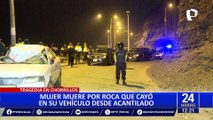 Chorrillos: mujer muere aplastada por enorme roca que cayó sobre su vehículo