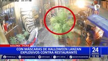 Terror en Sullana: Con máscaras de Halloween lanzan explosivos contra restaurante