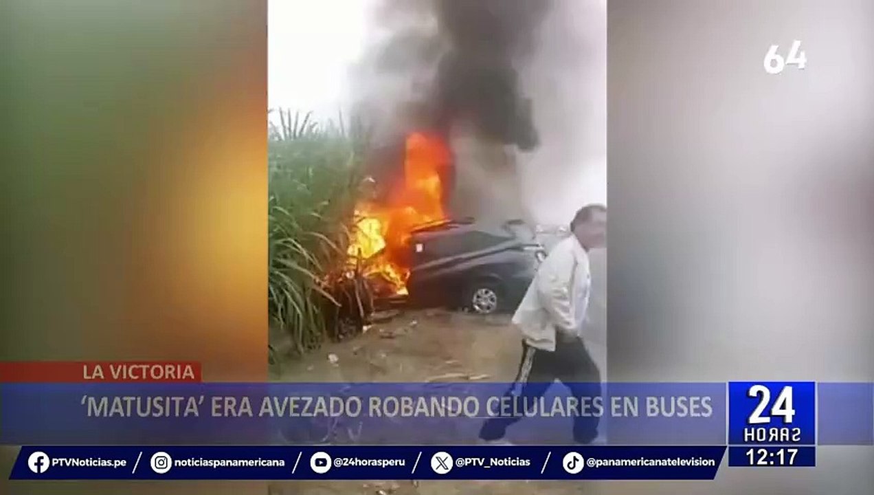 Trujillo: conductor choca vehículo y casi muere calcinado por incendio