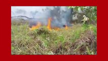 Brigadistas combatem incêndio em Parque Nacional do Pantanal de MT