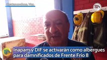 Inapam y DIF se activarán como albergues para damnificados de Frente Frío 8 en Coatzacoalcos