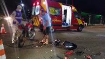 Motociclista fica ferido em acidente na esquina das ruas Salgado Filho e Vitória