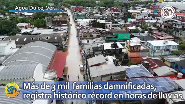 Frente Frío 8 en Agua Dulce; más de 3 mil familias damnificadas, registra histórico récord en horas de lluvias #AguaDulce El municipio hidrómilo fue impactado con toda su fuerza por Frente Frío Número 8, ocasionando el desbordamiento del río Agua Dulce, i