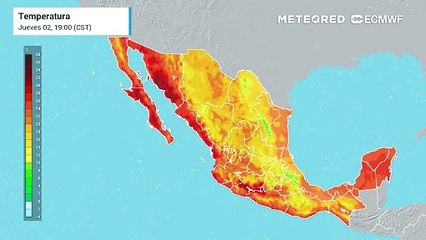 Modelo ECMWF - Temperaturas en grados Celsius