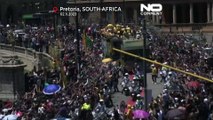 شاهد: منتخب جنوب إفريقيا الفائز بكأس العالم للرغبي يجول في البلاد