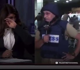 Filistin TV muhabiri canlı yayında isyan etti