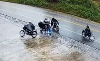 Así delincuentes robaron motocicleta en la vía Panamericana