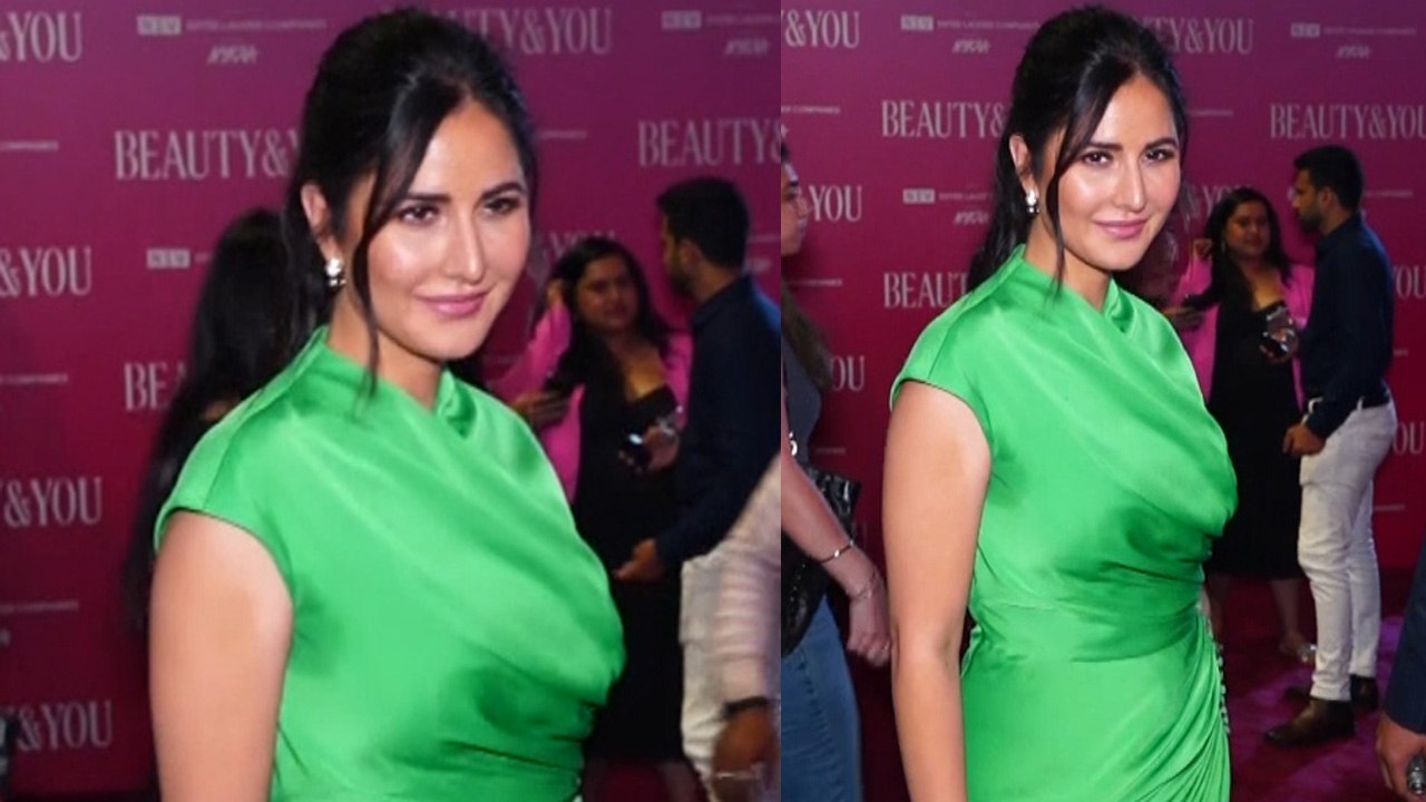 Katrina Kaif wows fans with her effortlessly stylish look in a stunning green dress With A Slit