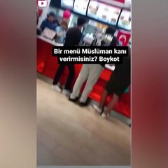 Oraya girdi ve bir damla Müslüman kanı istedi