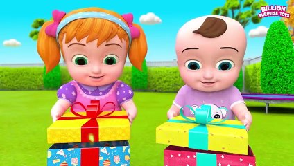 Baby is so excited to see the Birthday gifts Johny, Dolly and Chiya got for him!