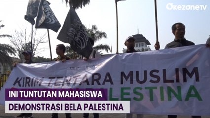 Ratusan Mahasiswa Se-Bandung Raya Gelar Demonstrasi Bela Palestina