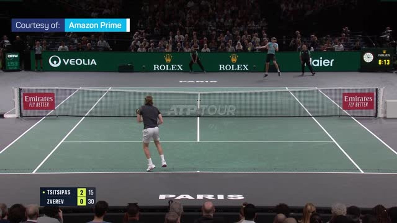 Tsitsipas powers past Zverev in Paris