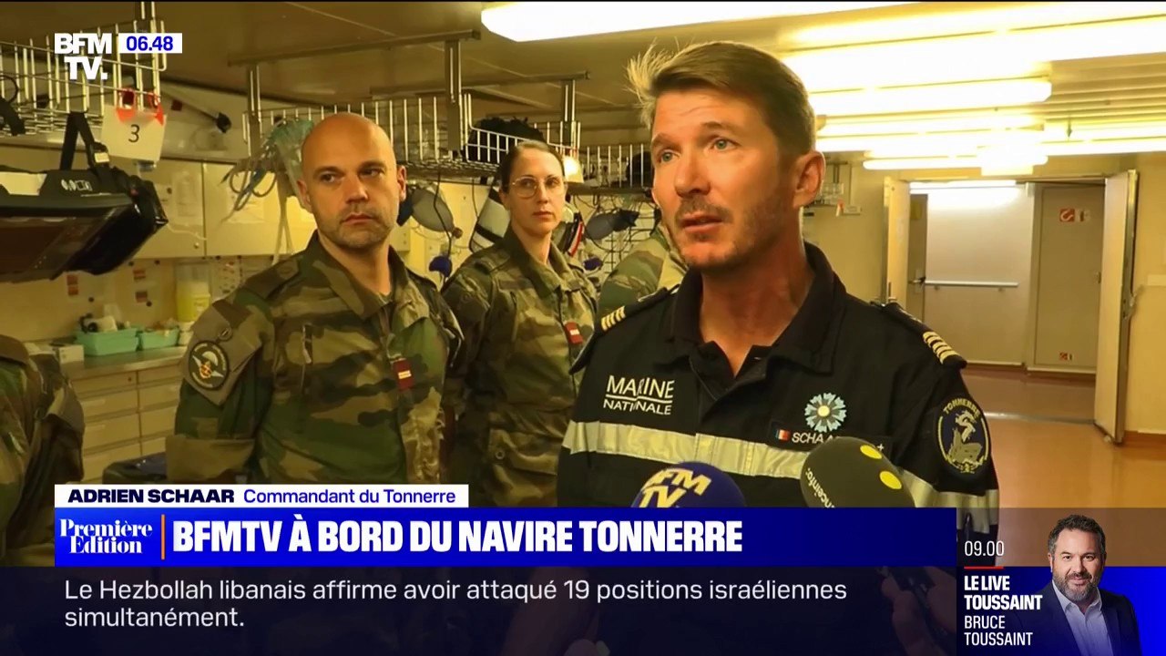 BFMTV à bord du porte-hélicoptère "Tonnerre" envoyé en Méditerranée pour soutenir les hôpitaux de Gaza