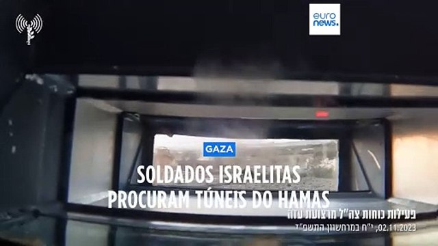 Soldados israelitas procuram túneis do Hamas na cidade de Gaza