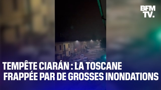 Des voitures emportées, des hôpitaux sous l'eau: la Toscane elle aussi frappée par la tempête Ciarán