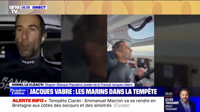 On a l'impression qu'on danse : Armel Le Cléac'h, participant de la Transat Jacques Vabre, évoque la tempête Ciarán