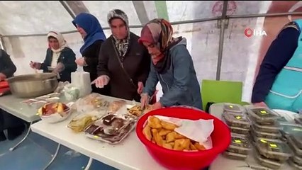 Ardahan'da Filistin'e destek çadırı kuruldu