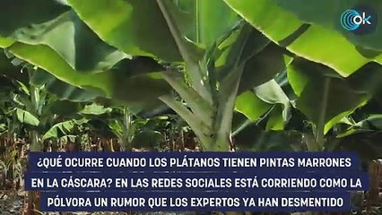 El aviso de los expertos sobre los plátanos con pintas marrones: muy importante