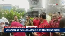 Ganjar-Mahfud dan Para Petinggi PDIP Tiba di Makam Bung Karno