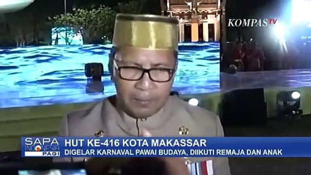 Kemeriahan Karnaval Pawai Budaya yang Diikuti Remaja dan Anak di HUT Ke-416 Kota Makassar