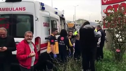 Tırın belediye otobüsüne çarpması güvenlik kamerasına yansıdı