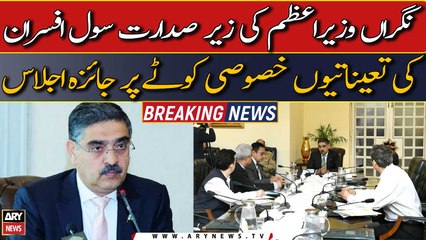 Caretaker PM holds review meeting on appointment of civil officers