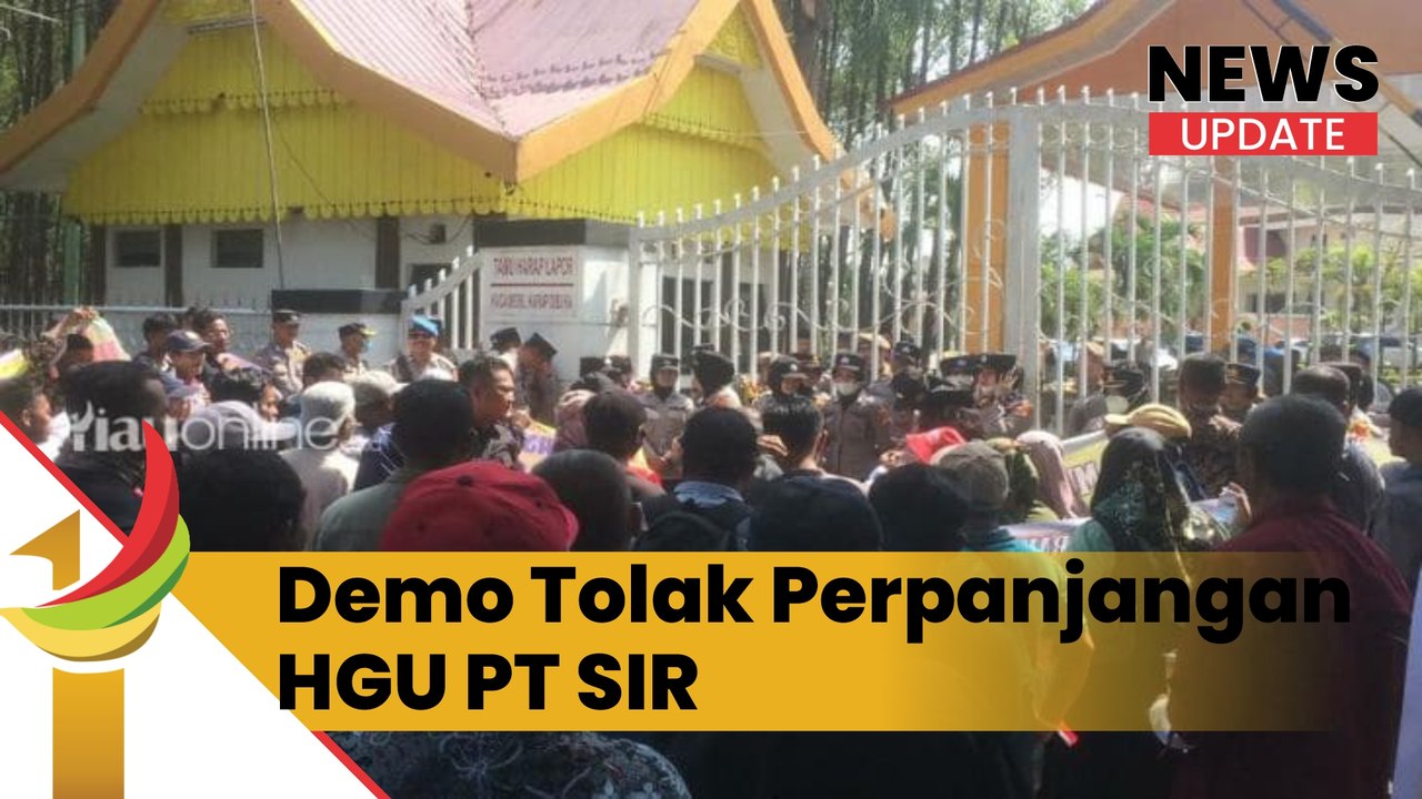 Aliansi Masyarakat Adat Riau Demo Di DPRD Riau, Tolak Perpanjangan HGU PT SIR