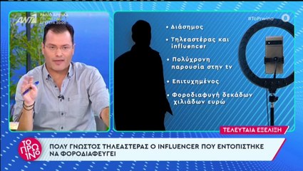 Γνωστός τηλεαστέρας ο influencer που πιάστηκε για φοροδιαφυγή