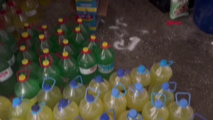 Mersin'de kaçak deterjan ve sıvı sabun üretimi yapılan evde baskın