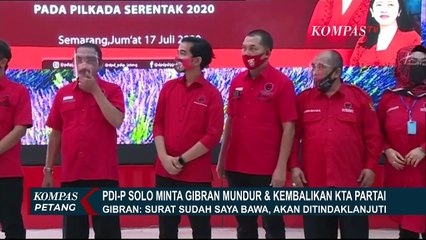Gibran Sudah Terima Surat Permintaan Mundur dan Pengembalian KTA PDIP: Akan Ditindaklanjuti