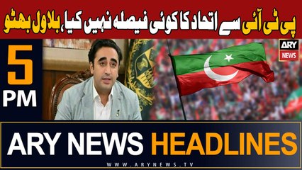ARY News 5 PM Headlines 3rd November 2023 | Bilawal's Big Statement