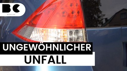 Auto bleibt nach Unfall in Aufzugsschacht stecken