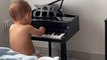Baby Pianist Takes a Tumble