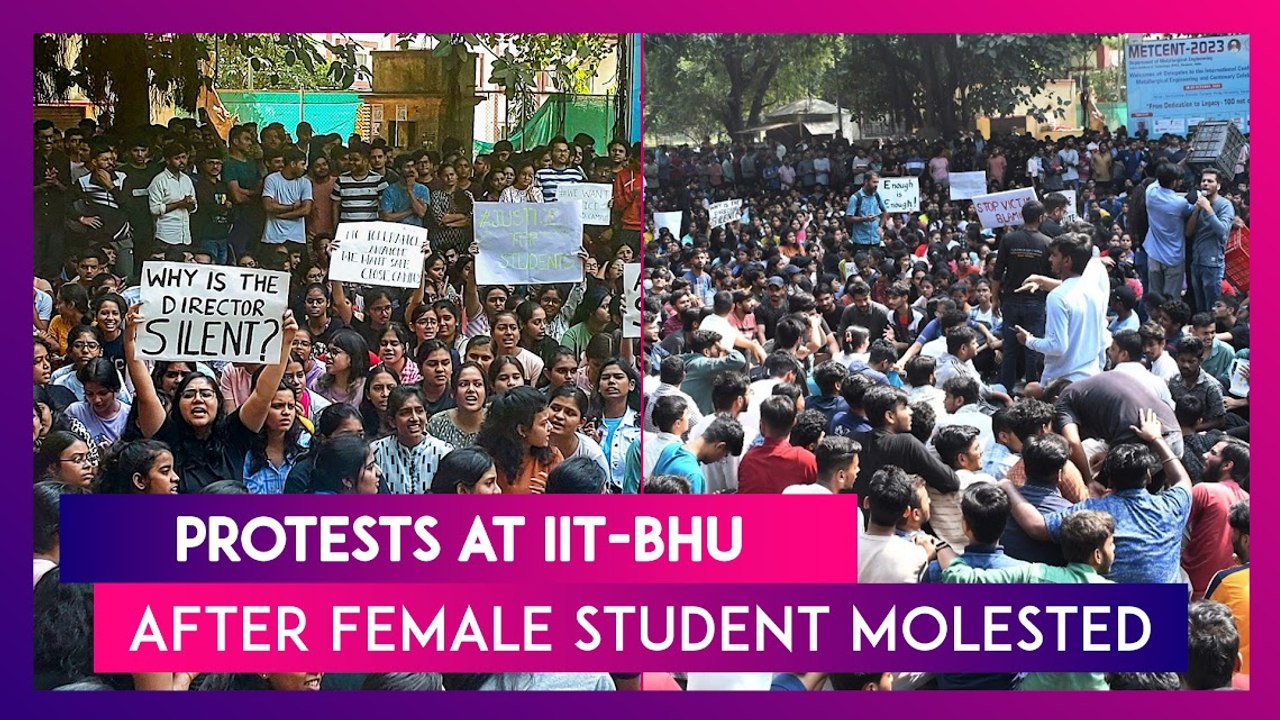 Uttar Pradesh: Students Protest At IIT-BHU Camp...