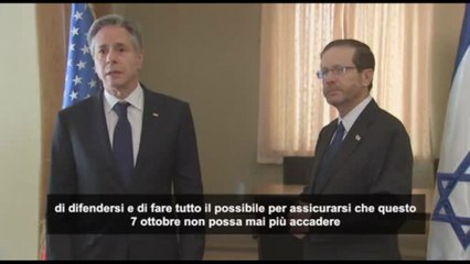 Blinken incontra Herzog: Israele ha diritto e obbligo di difendersi