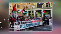 Demonstran Copot Paksa Bendera Israel Depan Markas Besar PBB