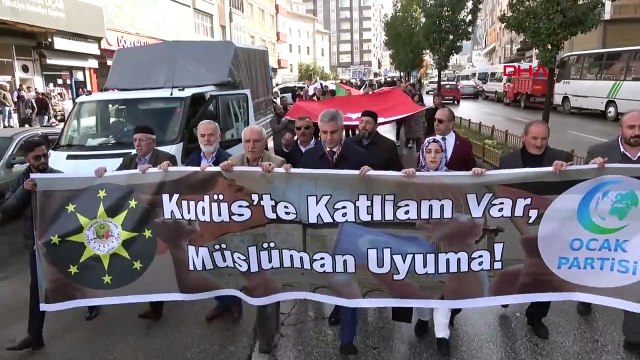 ERZURUM-OSMANLI OCAKLARI KUDÜS İÇİN YÜRÜYÜŞ VE MİTİNG DÜZENLEDİ