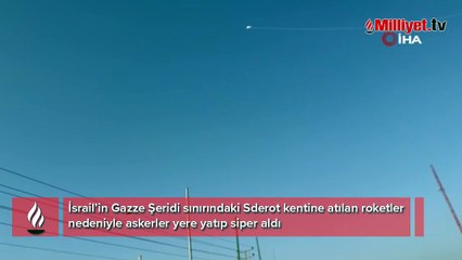 İsrail’e atılan füzeler askerleri alarma geçirdi