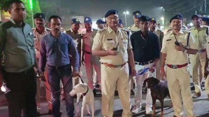 शाजापुर: निर्वाचन को लेकर पुलिस ने चलाया चैकिंग अभियान,डॉग स्क्वॉड की ली सहायता