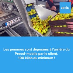 Pressoir ambulant, le Pressi-mobile transforme vos pommes en jus !