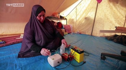 Evini geride bırakırken sadece solunum cihazını alabildi